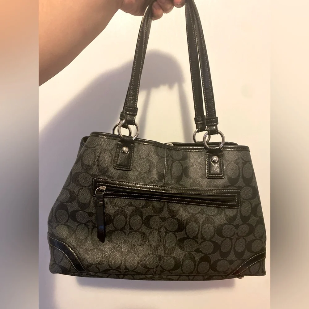 Coach Heritage Payton Signature Black Tote Bag